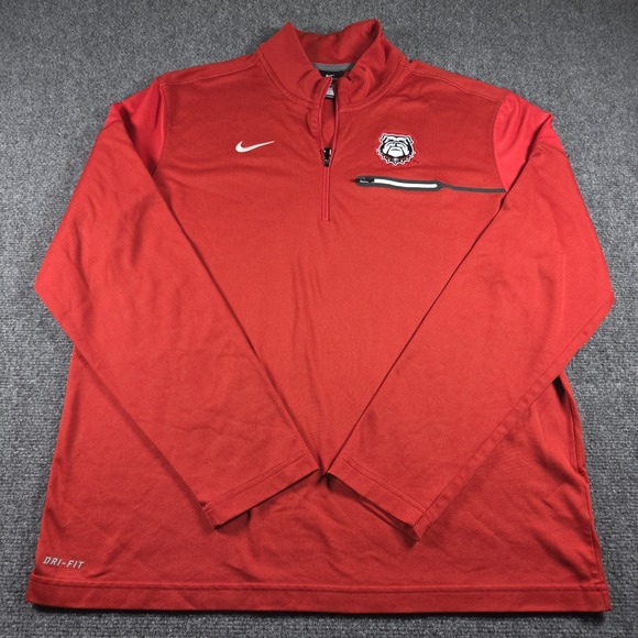 Nike Other - Georgia Bulldogs Pullover Mens Large Nike Dri-Fit Sweater 1/4 Zip UGA Football